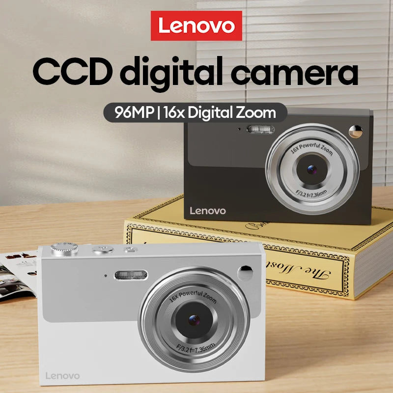 Cyfrowy Aparat Fotograficzny Lenovo 96MP 16-krotny Zoom Cyfrowy Aparat dla Studentów do Użytku Zewnętrznego Przeciwwstrząsowy Cyfrowe Wideo Autofocus z Kartą 32G XJ22