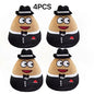 Alien Pou Plush Toy, Black Hat Gentleman Pou Plush, Alien Stuffed Doll Birthday Easter Children's Day Halloween Christmas Gift
