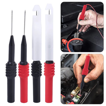 30V Diagnostic Tools Multimeter Test Lead Extention Back Piercing Needle Tip Probes Autotools Automotive Kit Machine 0.7MM