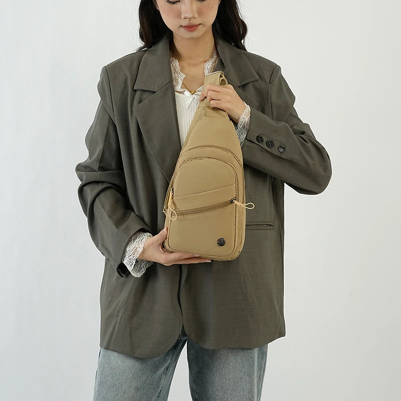 Large Capacity Women's Shoulder Bag Oxford Crossbody Purse Lightweight Travel Pack for Outdoor Hiking Casual Daily
