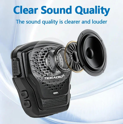 TIDRADIO Q2L Walkie Talkie Wireless Handheld Speaker Mic AI Noise Reduction Wireless Microphone Support Zello Odmastr Program