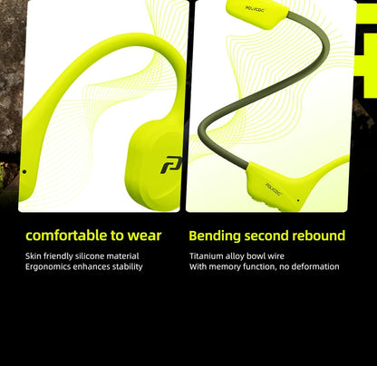 POLVCDG x34 Bone Conduction Swimming Earphones 32GB Memory IPX8 Waterproof Outdoor Trail Running ClimbingRock Climbing Earphones