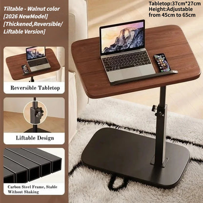 Multifunctional Lift Workstation For Small Space Computer Desk Foldable Bedside Table Adjustable Laptop Home Office Tea Table