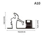 La Linea Minimalist Line Art Car Sticker Bumper & Window Door Wall Decal With Cartoon Character Design Home Car Decoration