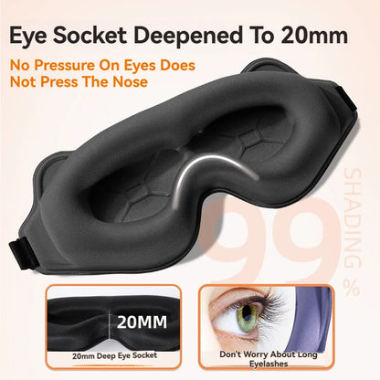 3D Sleeping Mask Block Out Light Soft Padded Sleep Mask For Eyes Slaapmasker Eye Shade Blindfold Sleeping Aid Face Mask Eyepatch
