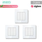 Bseed Zigbee Button Switchs Need Neutral Wire Tuya Smart Life Alexa App Control Glass Frame 86*86mm White Light Switch