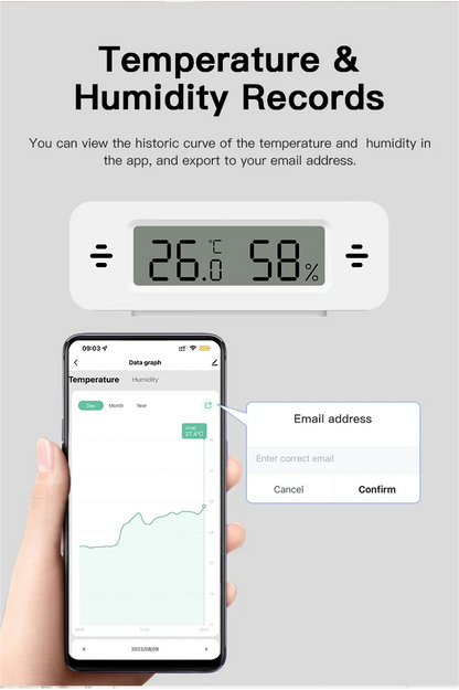 Tuya WiFi Zigbee Mini Temperature Humidity For Smart Home Thermometer Hygrometer APP Remote Work with Google Home Yandex Alexa