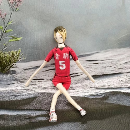 Anime Haikyuu Hinata Shoyo Kozume Kenma Cosplay Cotton Doll Iron Wire Skeleton Twistable Abstract Cartoon Figure Funny Dolls