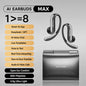 MONOISE Q13 AI Translation Earbuds Open Ear Wireless Bluetooth Headphones Real Time Translator HiFi LDAC Sport Earphones