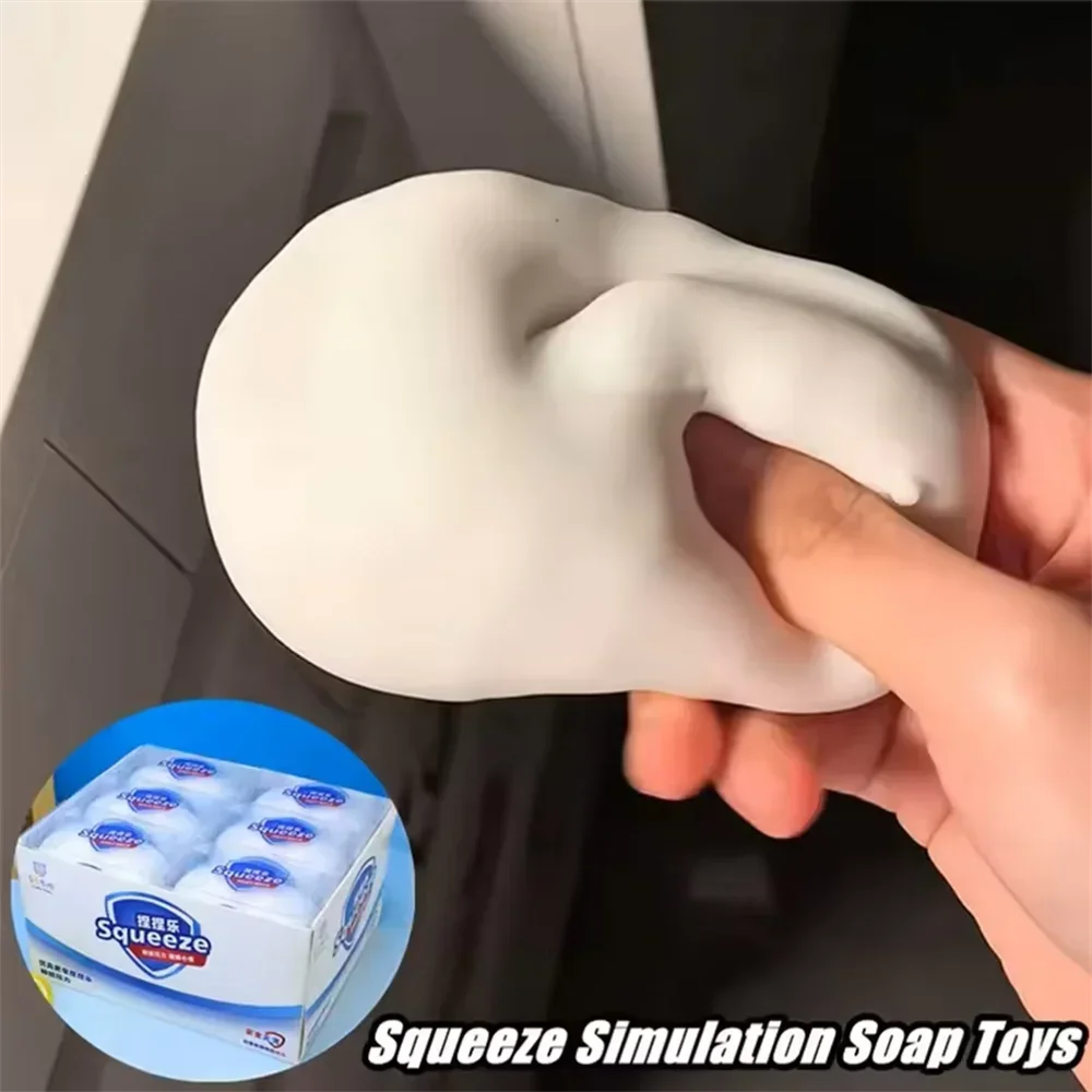 Soap Ball Squishy Soap Stress Ball Fidget Toy Crunchy Squeeze Ball Round Blocks Filled ASMR Anti Stress Toys for Adults