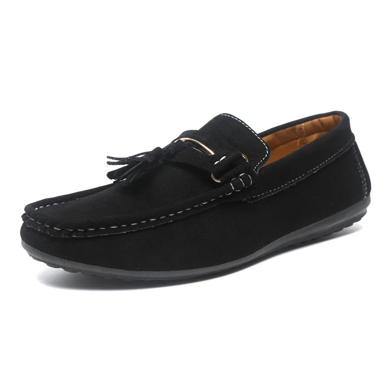 Summer Men's Casual Shoes For Men Faux Suede Leather Loafers Man Moccasins Comfy Breathable Slip-on Flat Shoes Man Driving Shoes