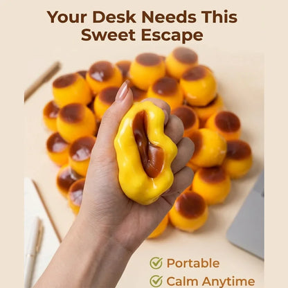 Cute And Soft Caramel Pudding Stress Ball Homemade Diy Handmade Squeeze Ball Toy Stress Relieving And Ventilating Toy Home Decor