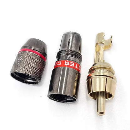 2/4/8Pcs Gold-Plated Musical Sound Plugs RCA Plug Jack Adapter RCA Connector for MIC Audio Video Speaker Cable