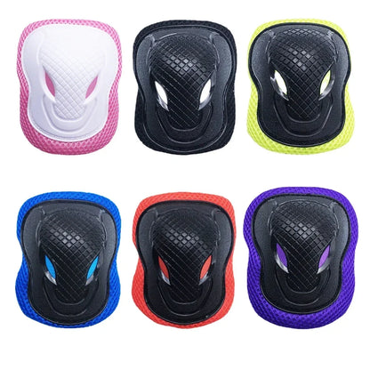 6Pcs/Set Kids/Youth Knee Pad Elbow Pads Guards Protective Gear Set for Roller Skates Cycling BMX Bike Skateboard Inline Skatings