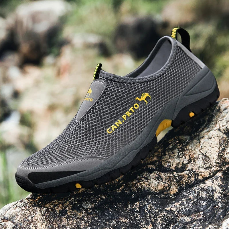 Fashion Men Casual Shoes Breathable Man Loafers Outdoor Slip-on Flats Walking Hiking Sneakers Summer Comfortable Water Shoes