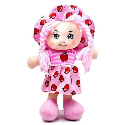 Cute 25cm Rag Dolls with Hat Cartoon Soft Kawaii Fruit Skirt Hat Girls Stuffed Plush Sleeping Toy Birthday Christmas Gifts
