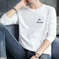 Men's Spring Long-Sleeved T-Shirt round Neck Printed Large Size Trendy Quality Top Casual Fashion Men's Clothing