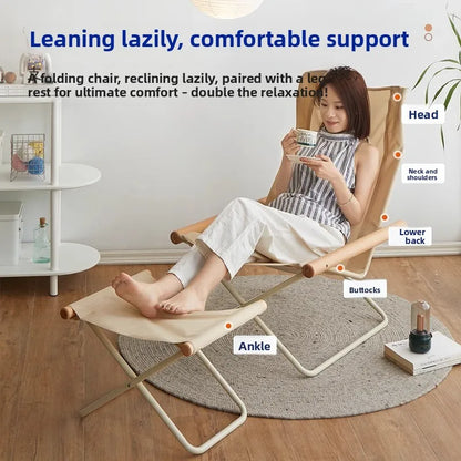 Outdoor folding chairs, portable camping chairs, solid wood armrest reclining chairs, beach chairs, horse stools, folding stools