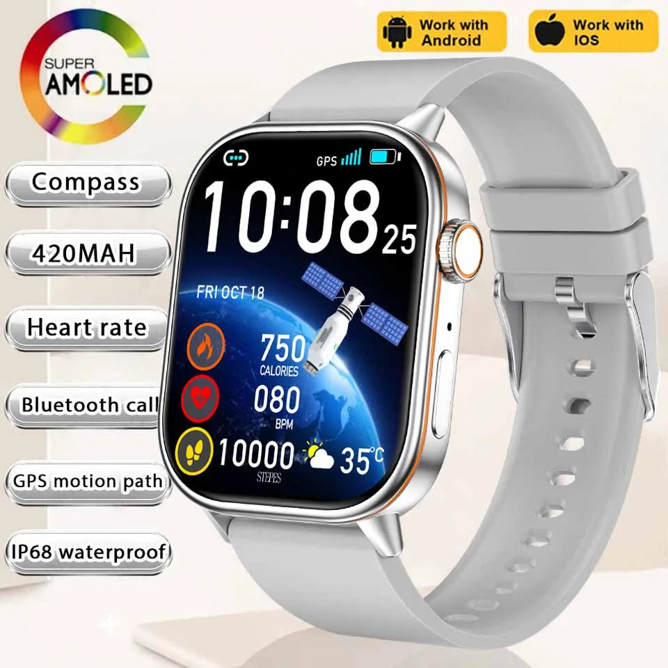 2026 New Women Fashion Sports Smart watch 2.01-inch Screen IP68K Swim GPS Positioning Bluetooth Call Health Heart Rate Bracelets