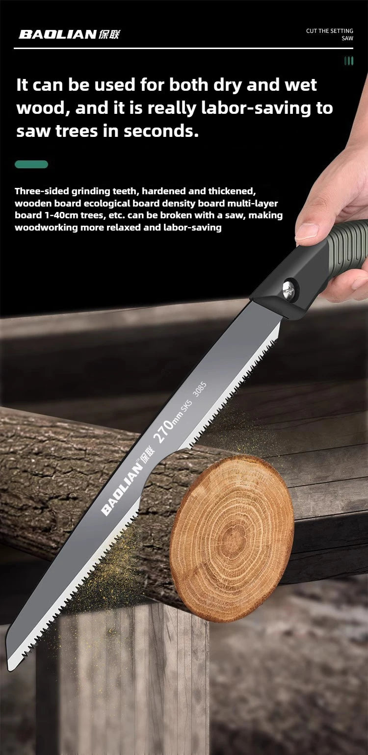 BAOLIAN Hand Saw , Japanese Style Saw, Tree Sawing Tool , Garden Logging Tool , Woodworking Saw , Household Small Handheld Tool