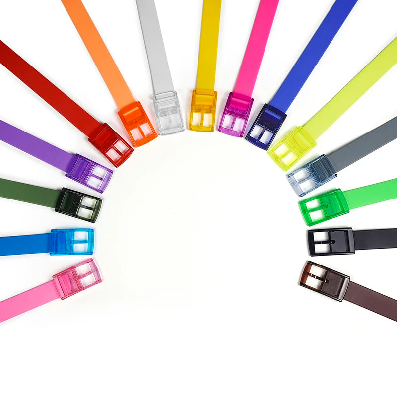 High-quality Color Candy Color Silicone Belt Fashionable And Trendy Universal Belt For Men And Women With Jeans Belt Accessories
