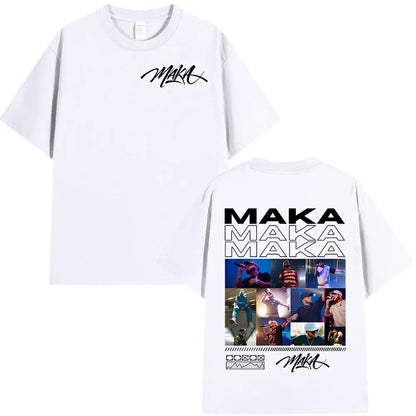 Rapper Maka 2025 Tour Graphic T Shirts Men Fashion Vintage T-shirt Casual Cotton Short Sleeve T Shirt Short Sleeve Streetwear