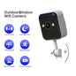 Tyrve outdoor and indoor WiFi camera with features listed on a white background