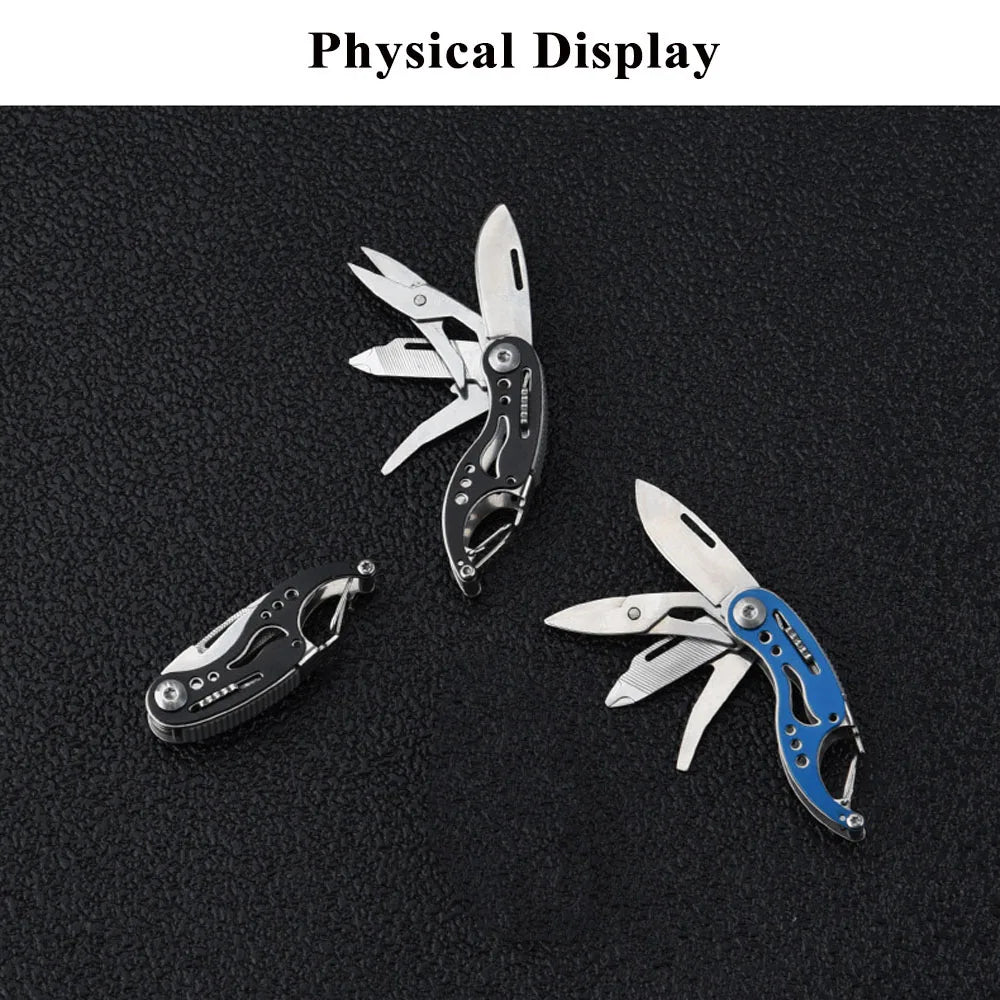 3Cr13Mov Mini Folding Knife EDC Multitool Outdoor Survival Gadgets Cute Camping Keychain Swiss Pocket Knife Jackknife Box Cutter