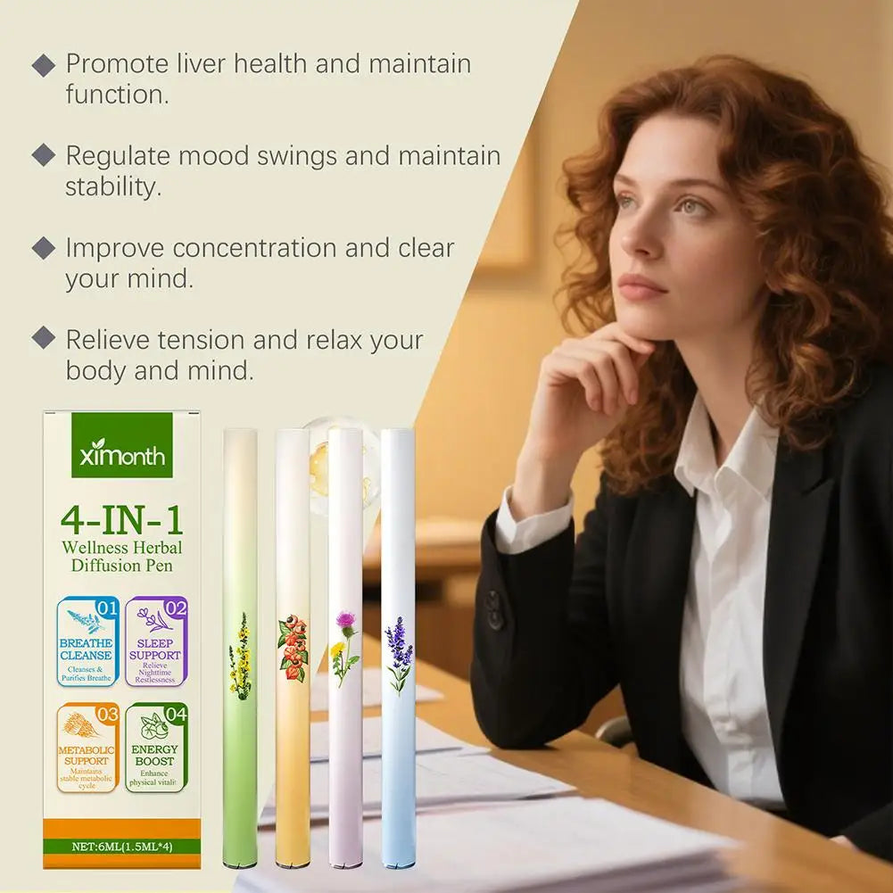 Natural Energy Boost Clear Breathing Herbal Diffuser Mullein Thyme Tea Enhances Energy Promotes Sleep Health Cleanses Lungs 4pcs