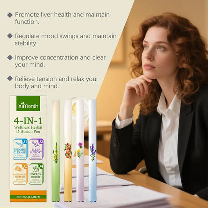 Natural Energy Boost Clear Breathing Herbal Diffuser Mullein Thyme Tea Enhances Energy Promotes Sleep Health Cleanses Lungs 4pcs