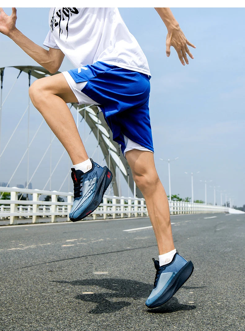 Couple Breathable Mesh Carbon Board Shoes, Student Sports Exam Shoes, Chunta Ultra Light Rebound Marathon Running Shoes