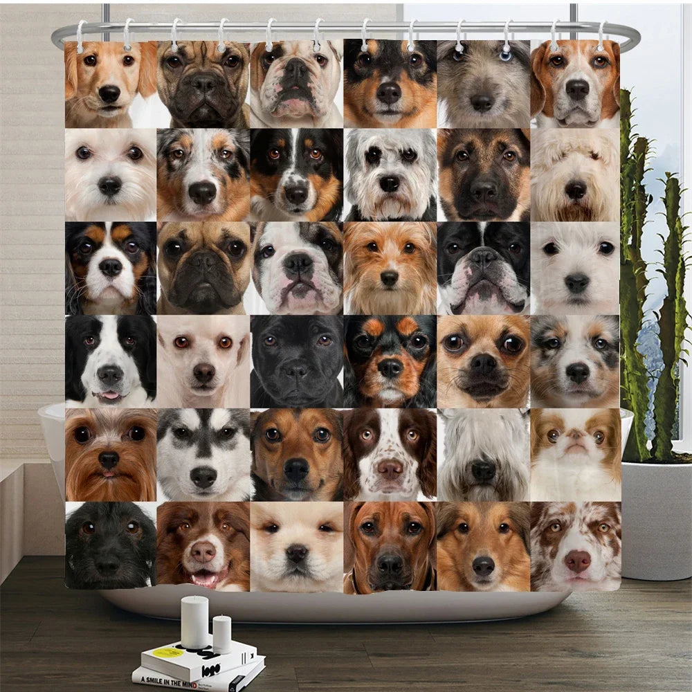 Cat shower curtains bathroom shower curtain Cute 3D fabric shower curtain with hooks funny waterproof shower curtain or Mat