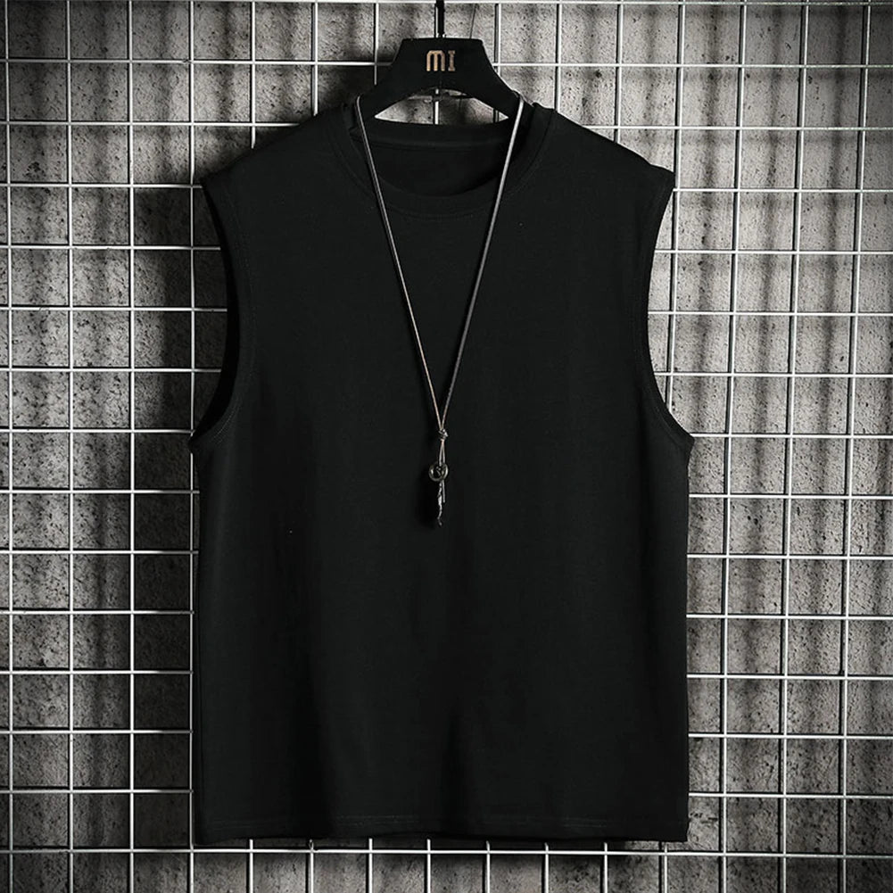 Men's Vest Sleeveless Muscle Tee Solid Blank Tank Breathable Comfortable T Shirt Hot Summer Gym Top