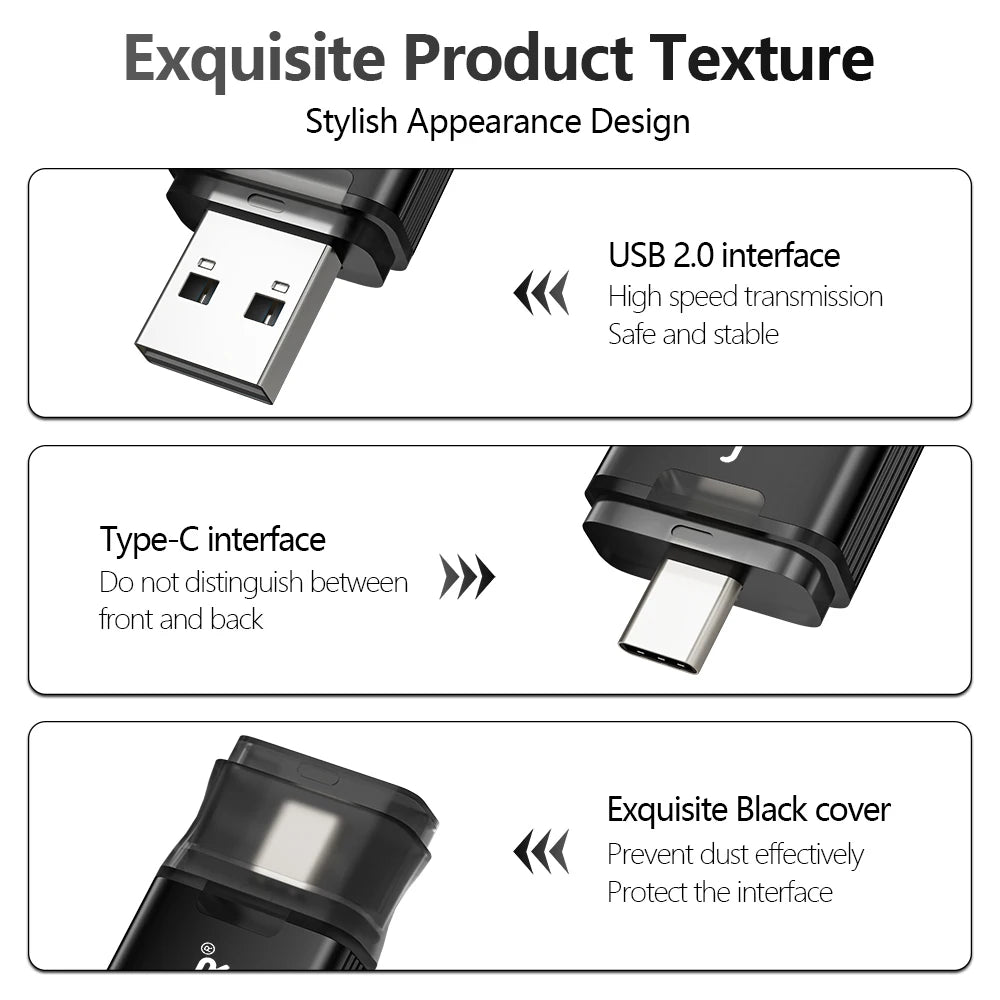 TYPE-C USB Flash Drive 128GB USB-C Memory Stick Business Gift Pen Drive 64GB 32GB Black Blue Golden Pendrive 16GB 8GB 4GB 128MB