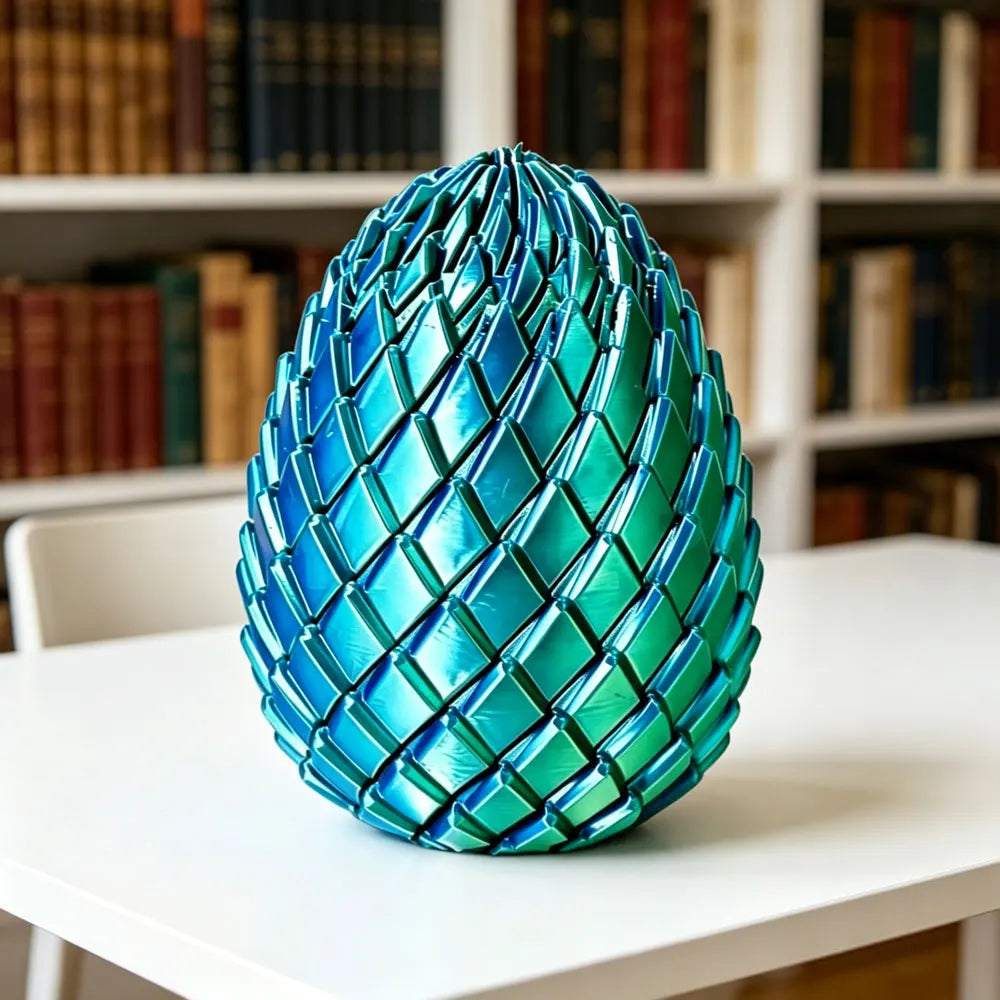 3D printed dragon egg stress relief model, deformable twist egg, creative fidget toy desk ornament.
