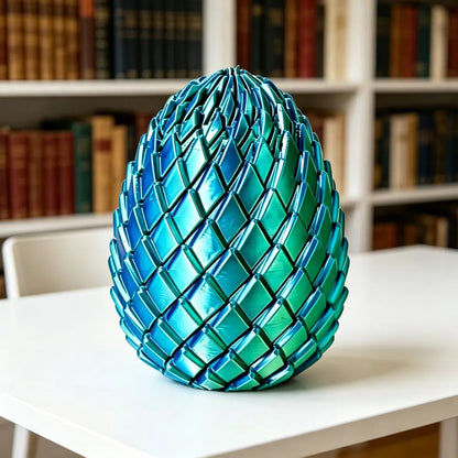 3D printed dragon egg stress relief model, deformable twist egg, creative fidget toy desk ornament.