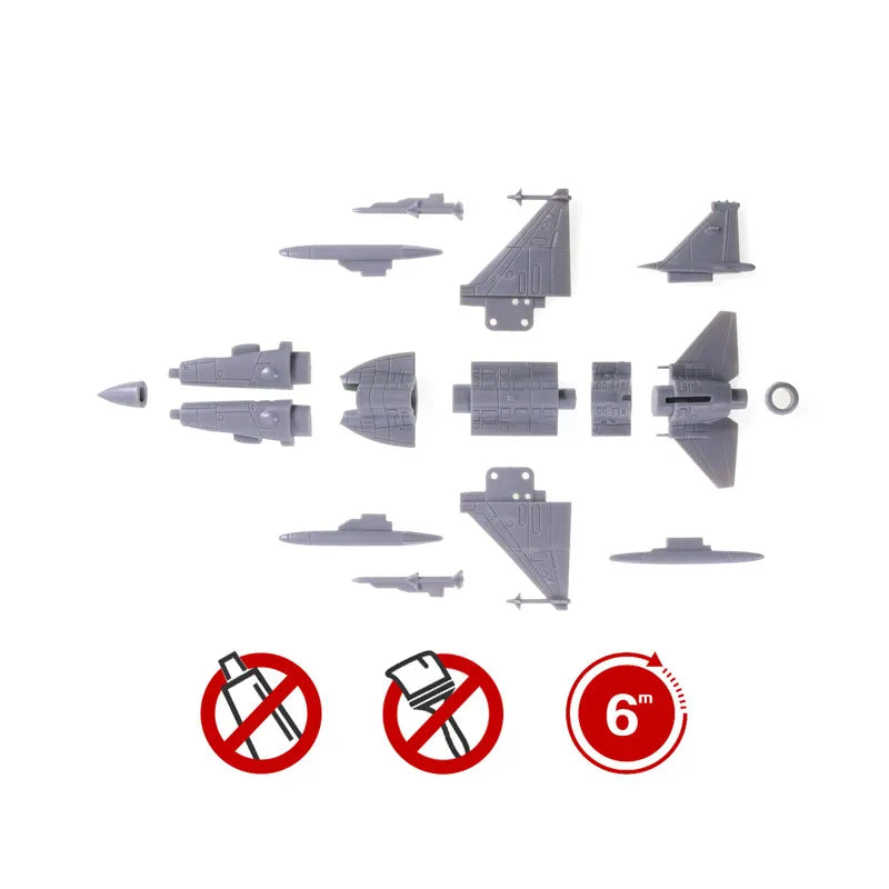 4D 27 Styles 1:144 Fighter Assembly Model Plastic Glue Free Plane Armed Helicopter Reconnaissance Aircraft Model Toy