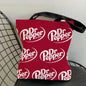 Classic Red Drink D-Dr P-PePper Storage Bags Canvas Double-Sided Print Fashion Shoulder Tote Shopping Bag Gift Eco Handbags