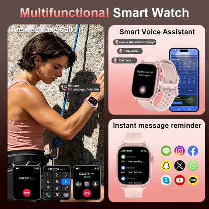 2026 New Amazfit Bip 6 Smartwatch Women Sports IP68 Waterproof Built-in 24H Heart Rate Bluetooth Call Ladies Fashion Smartwatch