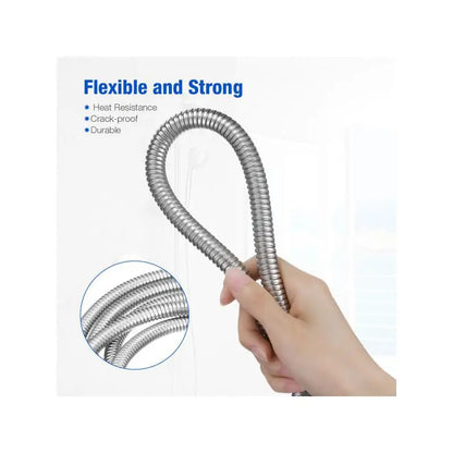 2m Flexible Shower Hose for Handheld Showerhead - Durable Plumbing Tube for Bathroom Use