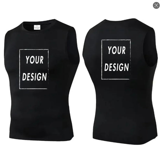 elastic sleeveless running Gym men's and women's free custom logo compression vest, quick drying sports sleeveless T-shirt