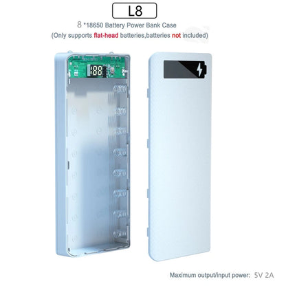 10/8*18650 Power Bank Battery Box Stand Portable Dual USB Power Bank Charge Shell For iPhone Xiaomi Battery Case Detachable Case