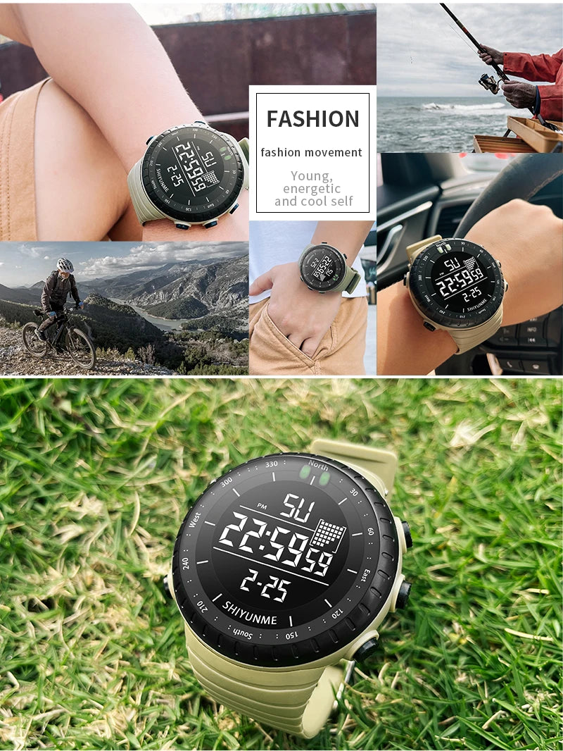 Top Men's Sports Watch 50M Waterproof Military Display Clock Man Watches LED Digital Luxury Fashion  Electronic Wristwatch  2111