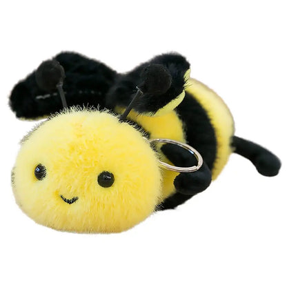 Small Insect Plush Pendant Keychain Animal Plush Toy Doll Keychain Creative Stuffed Doll Bag Pendant Cute Snail Bee Keyring