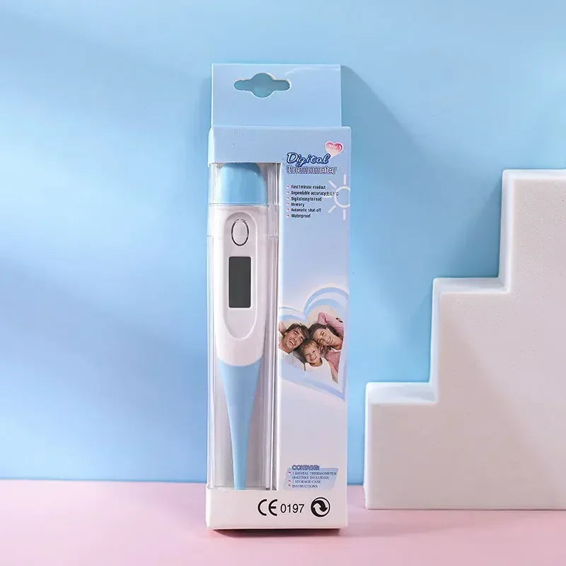 Digital Thermometer with Soft Tip, Oral & Armpit Temperature Test for Baby Adults, Home First Aid Fever Detection Tool