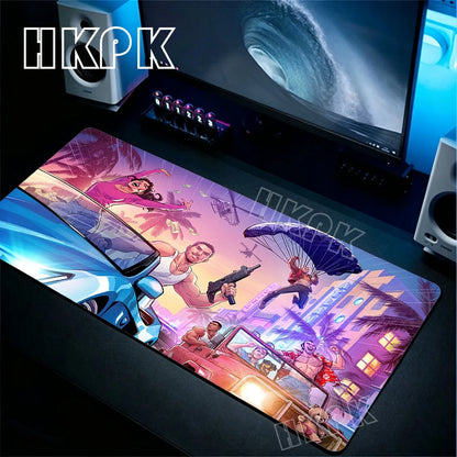 Game Grand Theft Auto GTA Mouse Pad Laptop Gaming Mousepad Size for large Edge Locking Game Keyboard Pads Decorate the bedroom