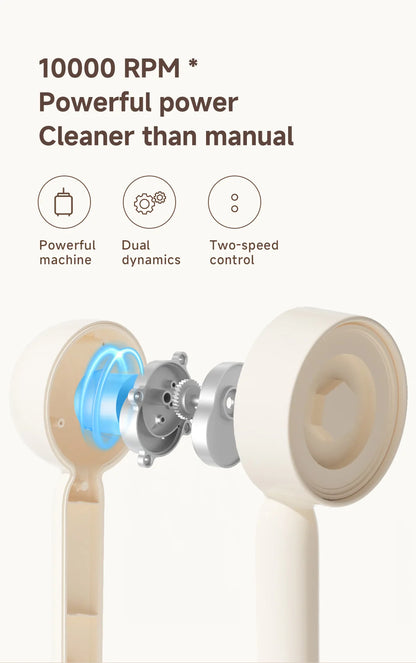 DOCO Electric Shower Brush Foot trimmer Multi functional Back Rubbing Massage Body Rubbing Towel Long handled Back Brushing Tool