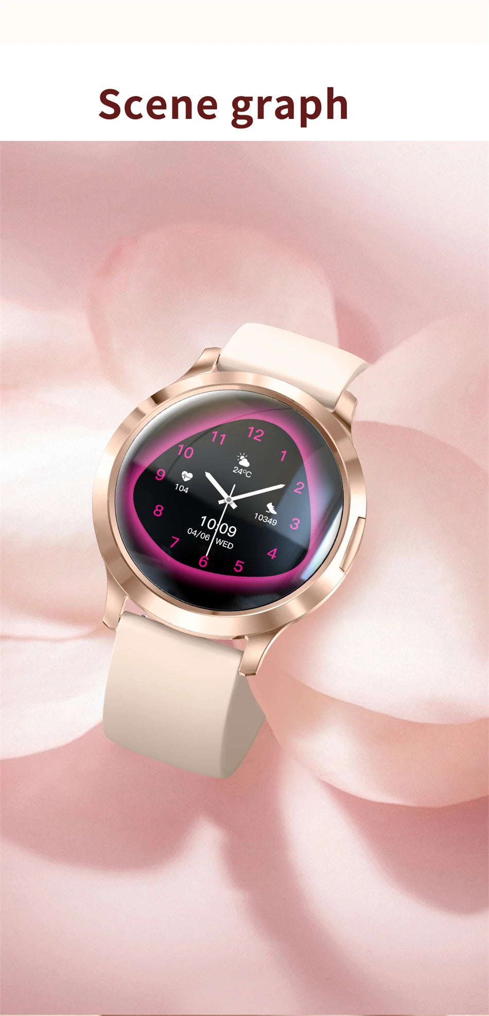 Nowy Smartwatch dla Kobiet 1.32 Cala AMOLED HD Ekran Sportowy Fitness Wodoodporny Zegarek Połączenia Bluetooth Cyfrowy Smartwatch Damski