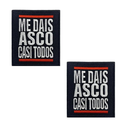 Embroidery Funny Spanish Alphabet Motivational Patches Spain Appliqued Chevron Stripes