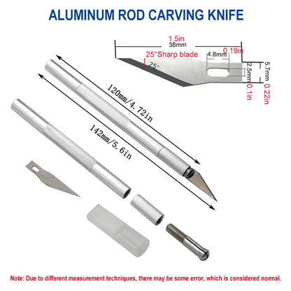 DIY Aluminum Alloy Hand Carving Knife Model Making Art Knife Woodcarving Hand Account Cutting Paper Cutting Tool Accessories
